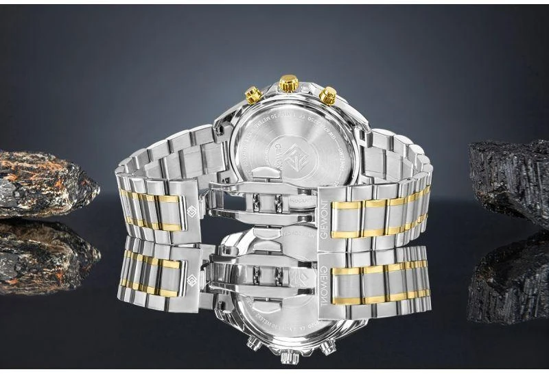 Giewont Chronograph Safyro Vyriškas Laikrodis Sidabrinis Žalias GW7290-B7