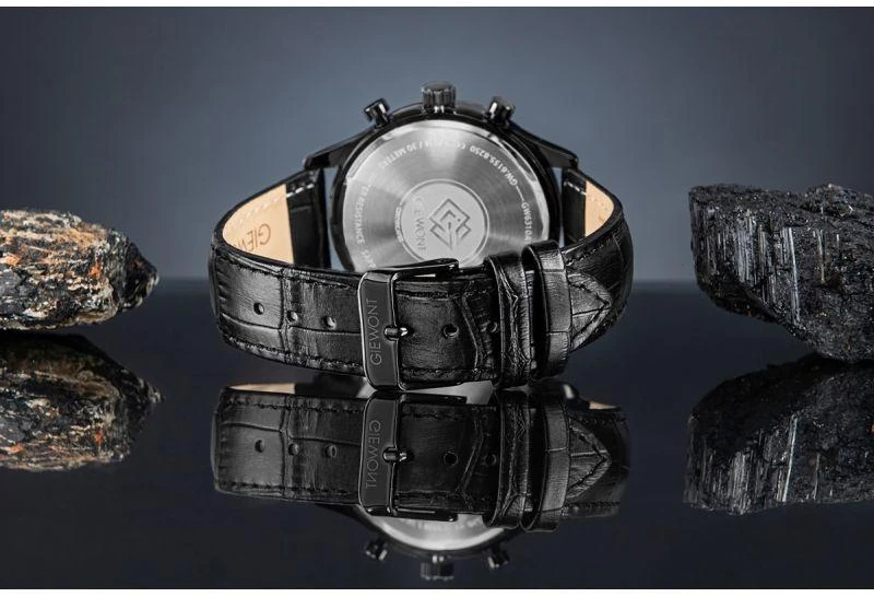 Giewont Chronograph Sapphire Juodas Vyriškas Laikrodis GW6310-A1