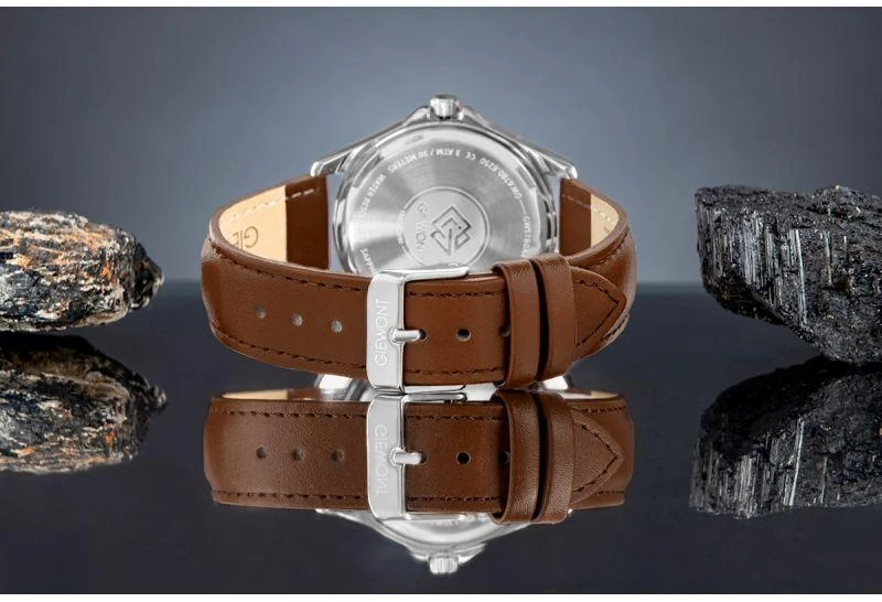 Giewont Elegance Safyrinis Rudas Mėlynas Vyriškas Laikrodis GW5160-A4
