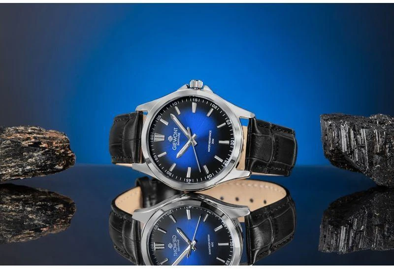 Giewont Elegancija Safyro Vyriškas laikrodis Juodas ir mėlynas GW5160-A6