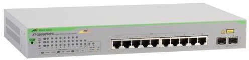 Šakotuvas Allied Telesis GIGABIT WEBSMART komutatorius 8xTPOE+ - 2x SFP prievadai, ES maitinimo laidas