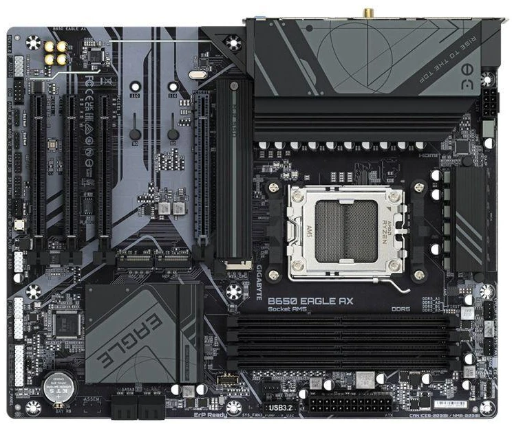 Ausinės GIGABYTE B650 EAGLE AX pagrindinė plokštė