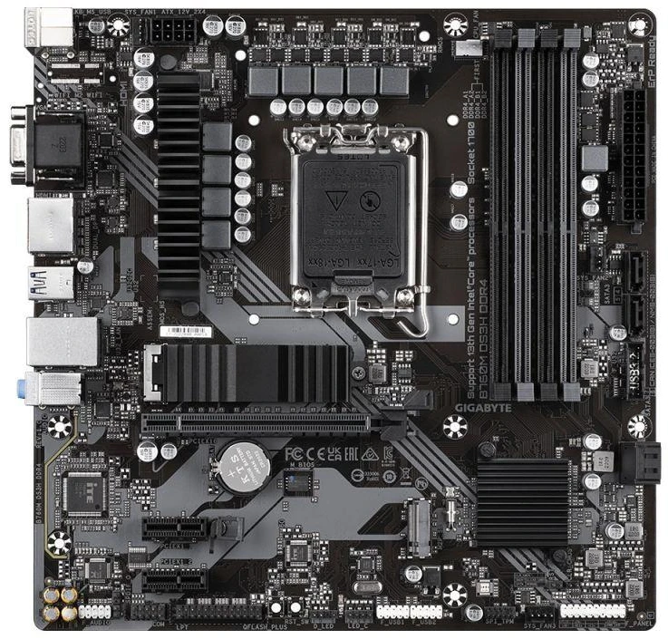 Ausinės GIGABYTE B760M DS3H DDR4 pagrindinė plokštė