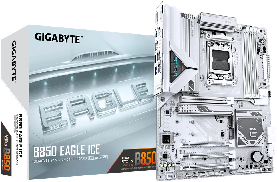 Pagrindinė plokštė GIGABYTE B850 EAGLE ICE AM5 1xDP 1xHDMI