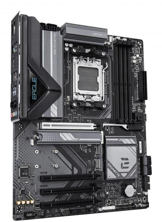 Pagrindinė plokštė Gigabyte B850 EAGLE WIFI6E | Procesorių šeima AMD | Procesoriaus lizdas AM5 | DDR5 | Palaikomos standžiojo disko sąsajos SATA, M.2 | SATA jungčių skaičius 4