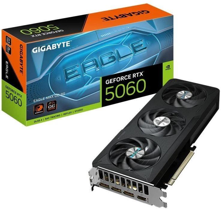 Vaizdo plokštė GIGABYTE GeForce RTX 5060 EAGLE MAX OC 8G Grafikos plokštė