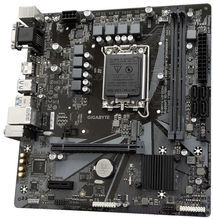 Pagrindinė plokštė Gigabyte | H610M H V2 G1.0 | Intel | Procesoriaus lizdas LGA1700 | DDR4 | Palaikomos standžiojo disko sąsajos M.2, SATA | SATA jungčių skaičius 4