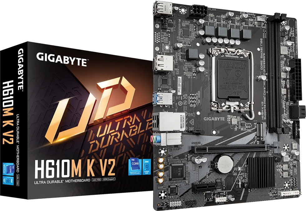GIGABYTE H610M K V2 LGA1700 1xHDMI 1xDP