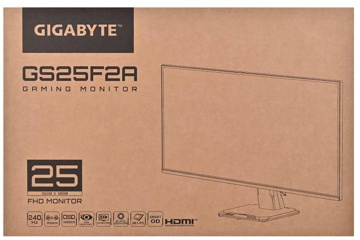 Ausinės GIGABYTE LED monitorius 24.5" GS25F2A 240Hz
