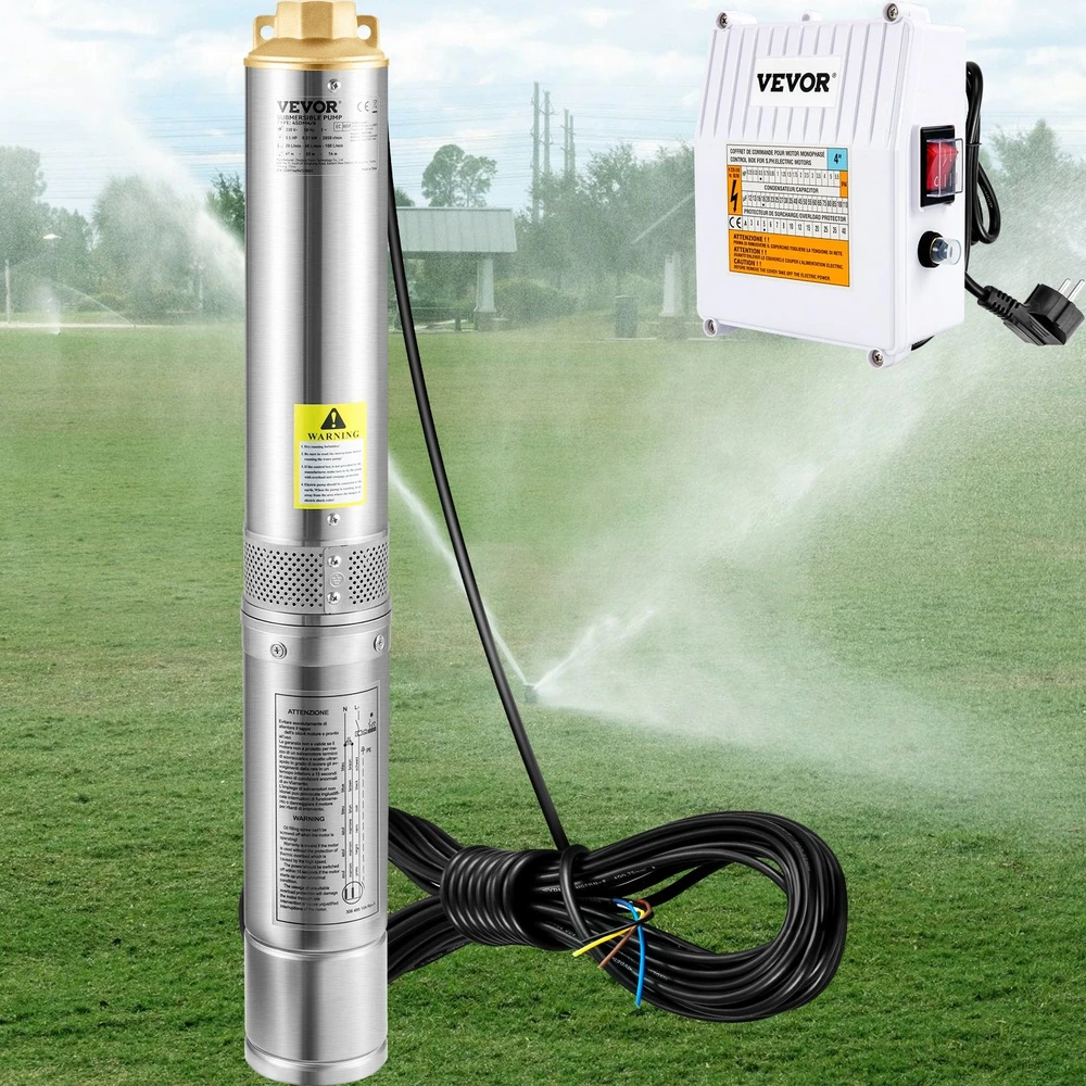 VEVOR Giluminis vandens siurblys, 370W 230V, nerūdijantis plienas