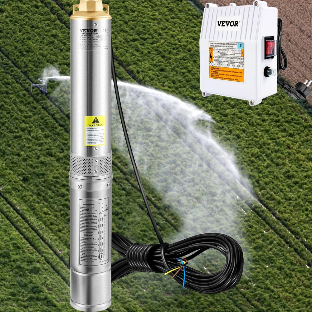 VEVOR Giluminis panardinamasis siurblys, 1100W, 230V, 190L/min 57m