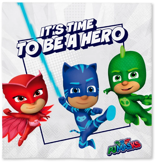Gimtadienio šventės servetėlės – Pižamų herojai (PJ Masks)