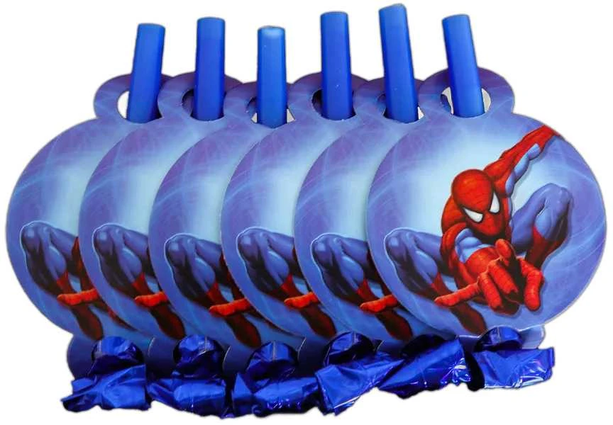 Gimtadienio švilpukai Žmogus voras ( Spiderman ), 6 vnt.