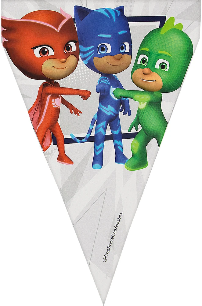 Gimtadienio vakarėlio vėliavėlė – „Pižamų herojai“ (PJ Masks)