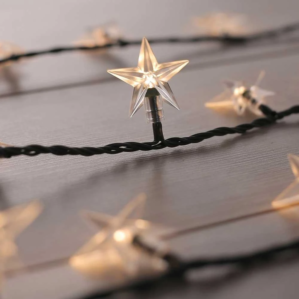 Elektrinė girlianda DecoKing LED Star, balta, 12.5 m