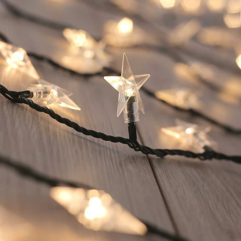 Elektrinė girlianda DecoKing LED Star, balta, 12.5 m