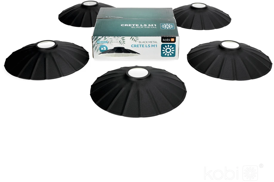Girliandos CRETE gaubtai LS M1, juodi, 5vnt.