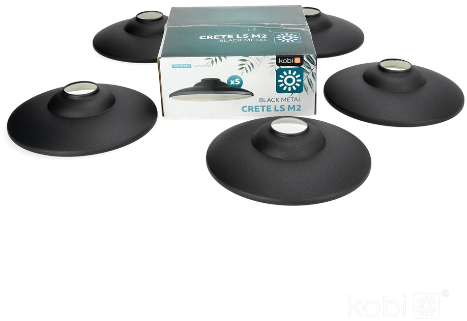 Girliandos CRETE gaubtai LS M2, juodi, 5vnt.