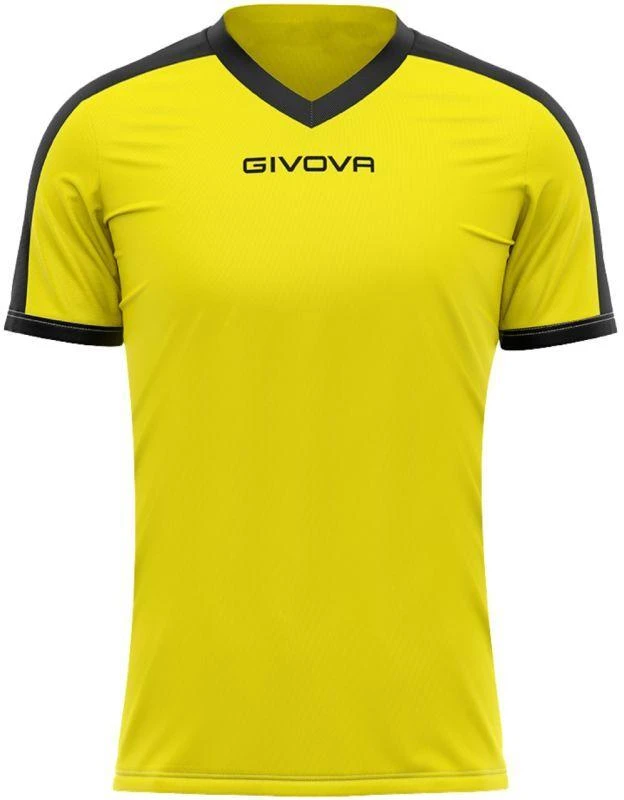 Givova Revolution Interlock marškinėliai, geltoni ir juodi MAC04 0710