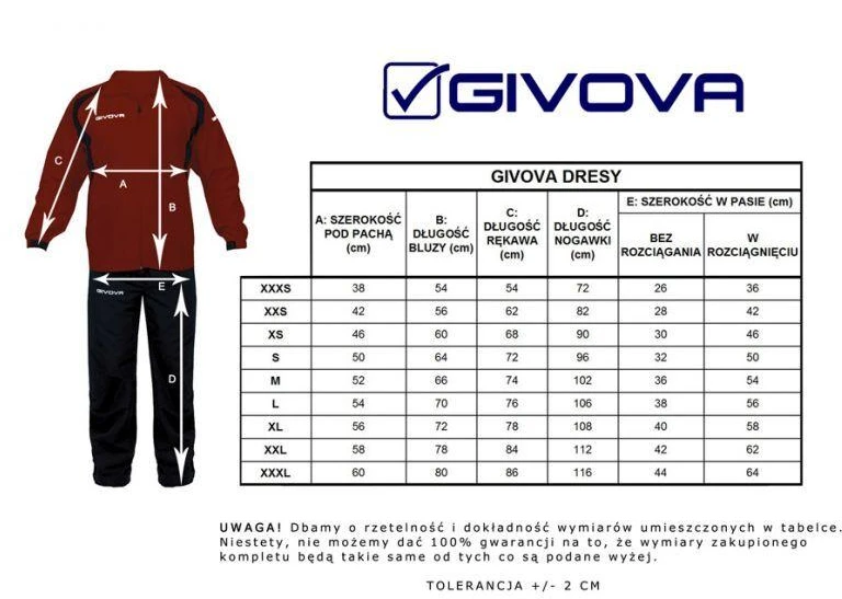 Givova Tuta Visa Fluo TR018F 1028 sportinis kostiumas