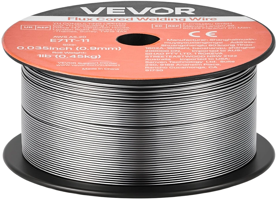 VEVOR MIG suvirinimo viela, E71T-11, 0.9 mm, 2 ritės