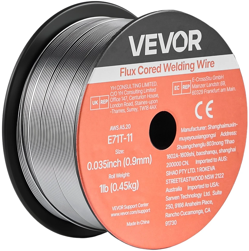 VEVOR MIG suvirinimo viela, E71T-11, 0.9 mm, 2 ritės