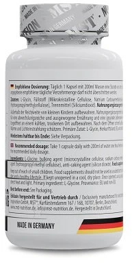 Glicino kapsulės MST 60 kapsulių, 1000 mg