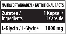 Glicino kapsulės MST 60 kapsulių, 1000 mg