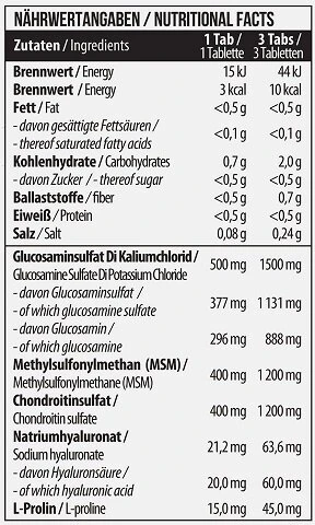 MST Gliukozaminas Chondroitinas MSM + Hialurono rūgštis - 90 tablečių