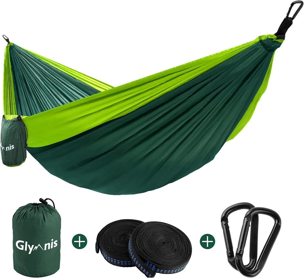 Glymnis ultralengvas nailoninis hamakas 275 x 140 cm, iki 300 kg, NH-022