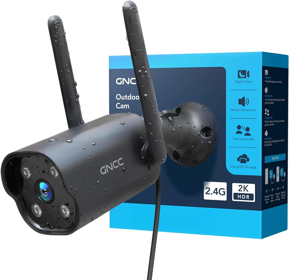 GNCC lauko Wi-Fi vaizdo stebėjimo kamera 2K, IP65, 110° GT1PRO-B