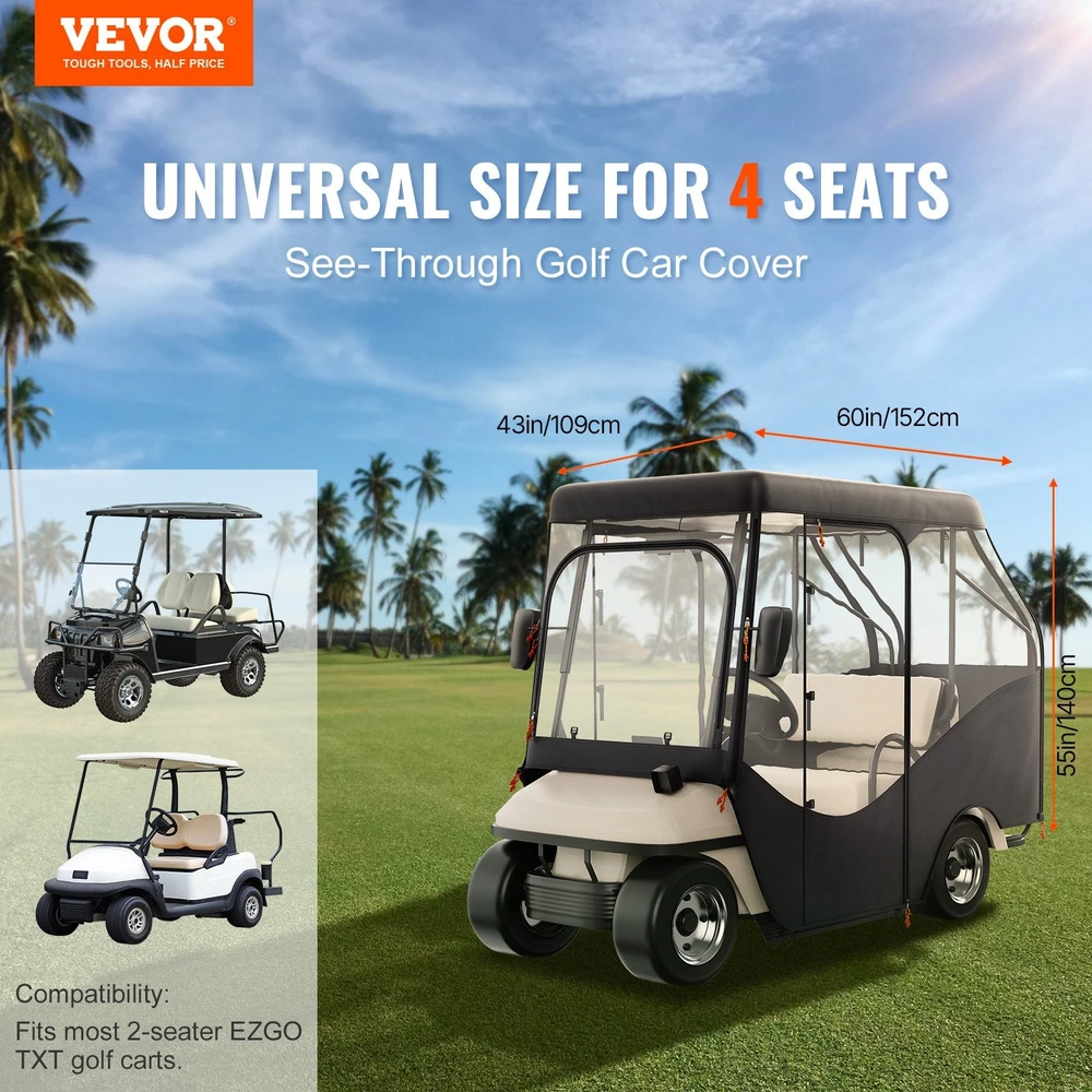 VEVOR Keturių vietų golfų vežimėlių dangtis