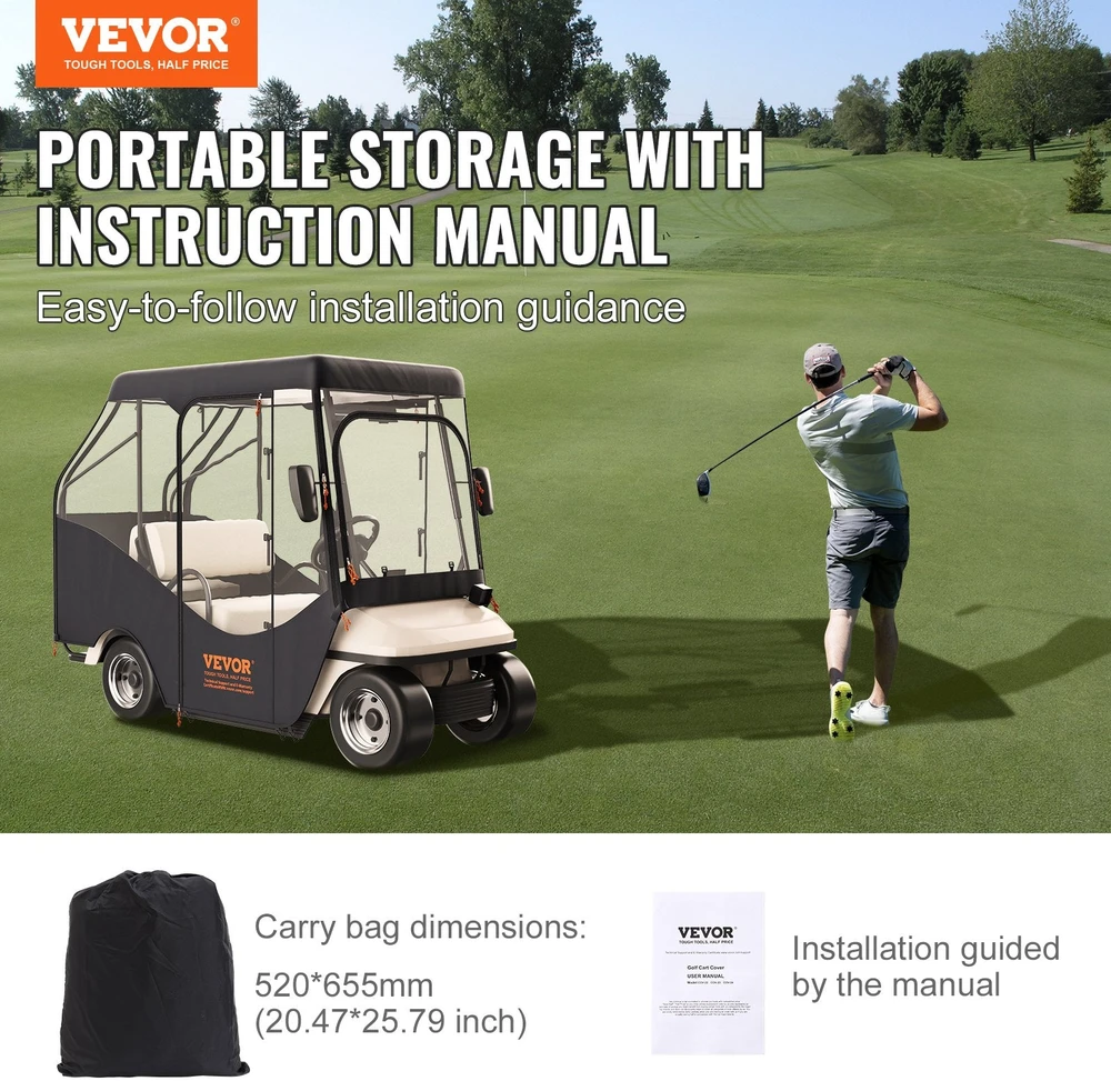 VEVOR Keturių vietų golfų vežimėlių dangtis