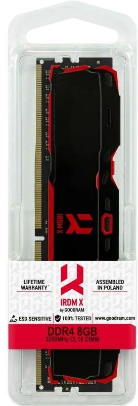 GOODRAM DDR4 8GB PC4-25600 (3200MHz) 16-20-20 IRDM X JUODA 1024x8