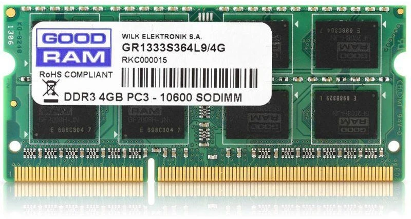 GOODRAM GR1600S364L11S/4G GOODRAM DDR3 4GB 1600MHz CL11 SODIMM 1.5V (512x8)
