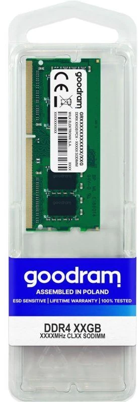 Nešiojamo kompiuterio atmintis GOODRAM 8GB DDR4 3200MHz SODIMM CL22 1.2V