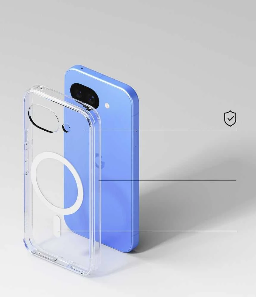 Dėklas „Ringke Fusion Magnetic MagSafe Google Pixel 10A“ skaidrus