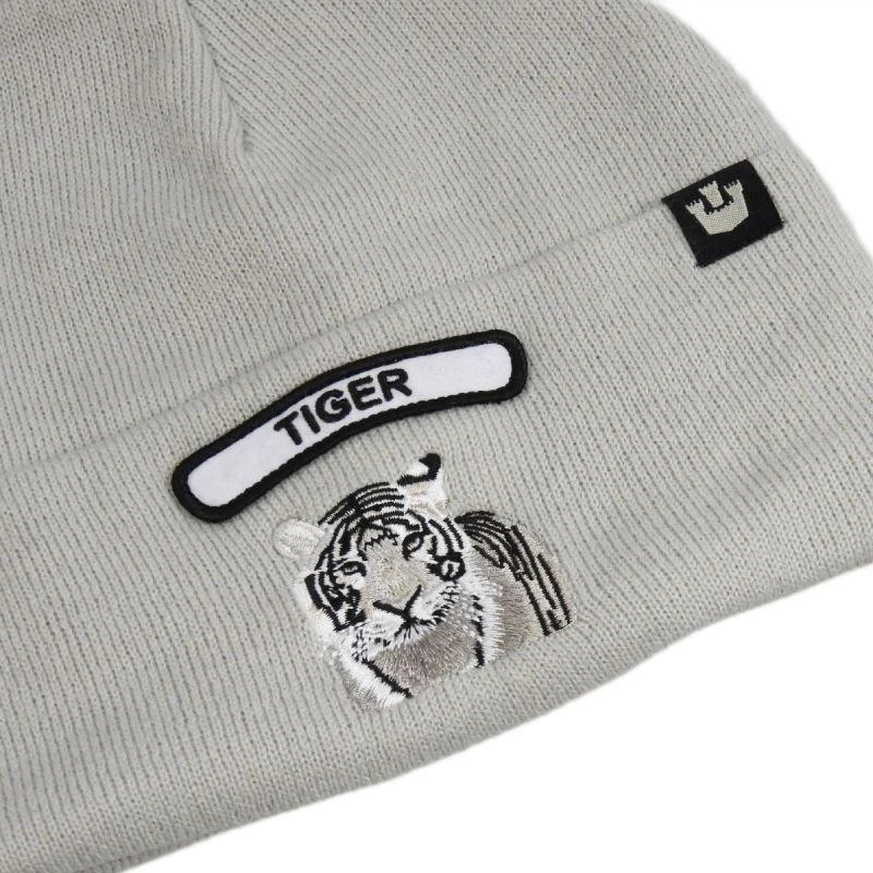 Goorin Bros. Soft Rock Tigrinė Beanie Sidabrinė Vilnos Žieminė Kepurė - 107-1798-SIL