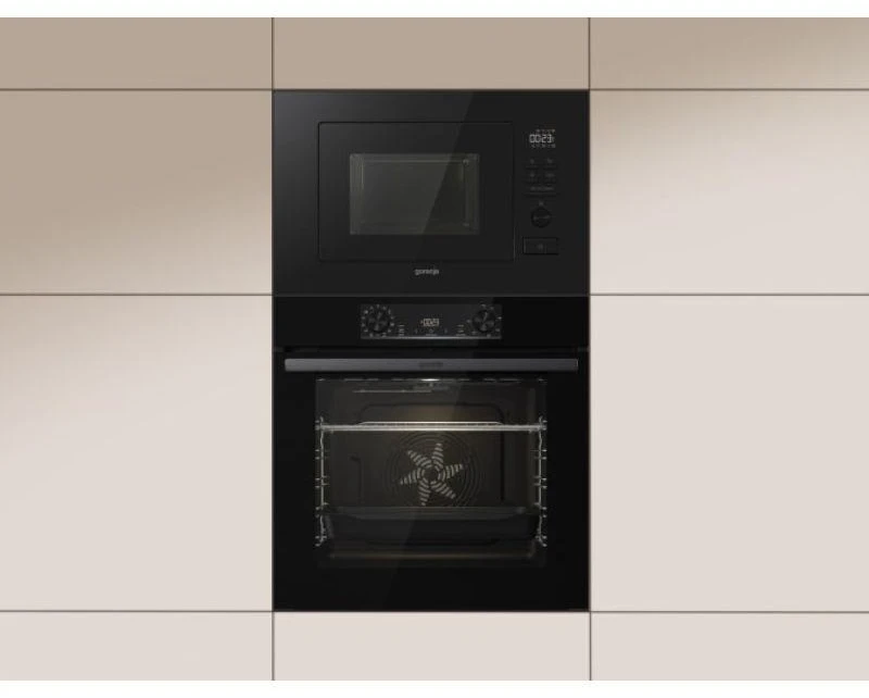 Gorenje | Orkaitė | BO6737E02BG | 77 L | Daugiafunkcis | EcoClean | Mechaninis valdymas | Konvekcija | Aukštis 59,5 cm | Plotis 59,5 cm | Juodas
