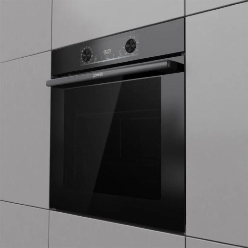 Gorenje | Orkaitė | BO6737E02BG | 77 L | Daugiafunkcis | EcoClean | Mechaninis valdymas | Konvekcija | Aukštis 59,5 cm | Plotis 59,5 cm | Juodas