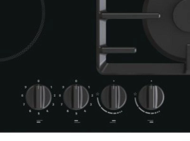 Gorenje | Kaitlentė | GCE691BSC | Dujos ant stiklo + vitrokeramika | Degiklių / virimo zonų skaičius 4 | Sukamosios rankenėlės | Juodas