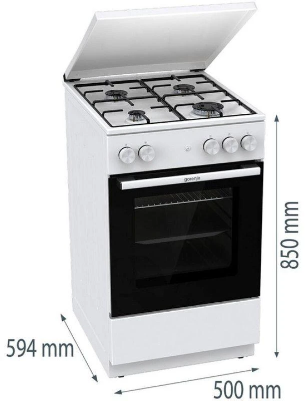 Dujinė viryklė su elektrine orkaite Gorenje GG5A14WJ