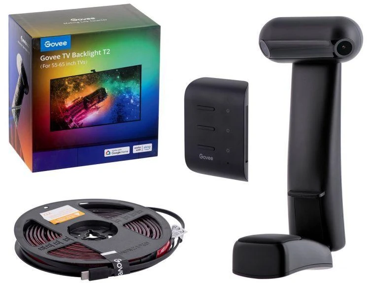 Govee H605C Envisual TV foninis apšvietimas T2 | LED juostelė | televizoriui 55-65 colių, RGBIC, Wi-Fi+Bluetooth