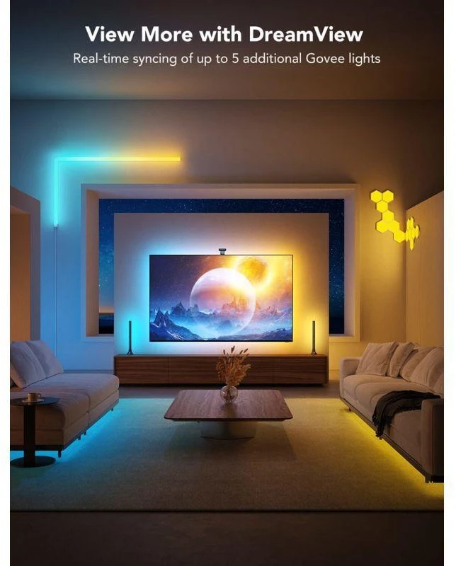 Govee H605C Envisual TV foninis apšvietimas T2 | Taśma LED | dla TV 75-85 cali, RGBIC, Wi-Fi+Bluetooth