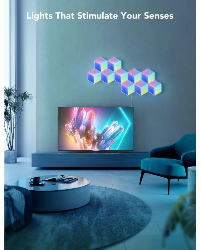 „Govee Glide Hexa Pro“ išmanusis sieninis šviestuvas su „Wi-Fi“ / „Bluetooth“ 72 W