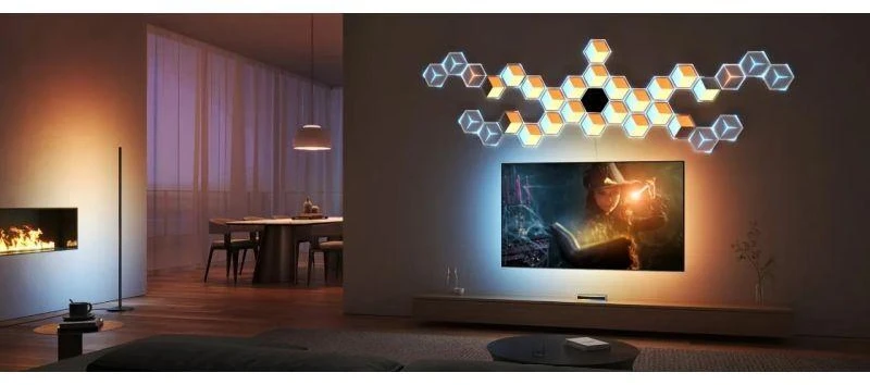 „Govee H606A Glide“ šešiakampės šviesos plokštės, itin plonos, 7 vnt. pakuotėje | LED apšvietimas | RGBIC, 2,4 GHz „Wi-Fi“, „Bluetooth“