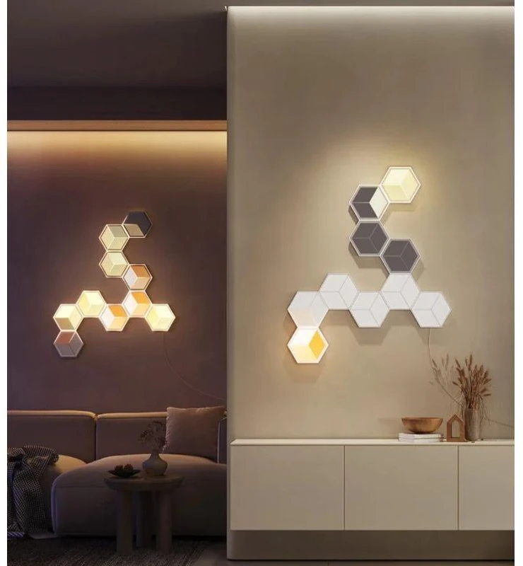 „Govee H606A Glide“ šešiakampės šviesos plokštės, itin plonos, 7 vnt. pakuotėje | LED apšvietimas | RGBIC, 2,4 GHz „Wi-Fi“, „Bluetooth“