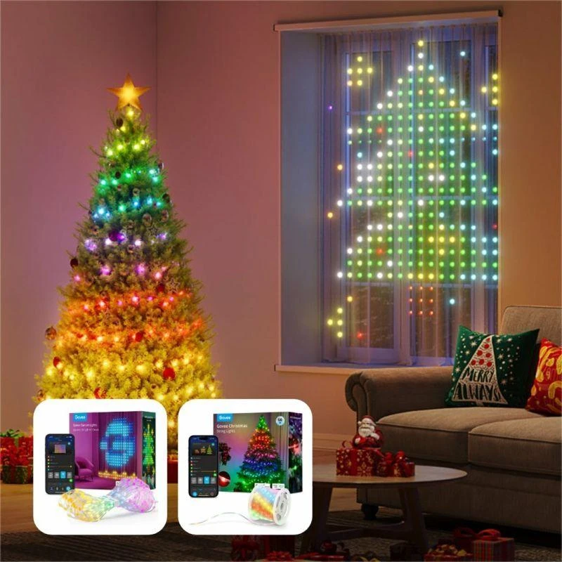 Govee H70B1 Užuolaidinis šviestuvas | LED užuolaida | „Wi-Fi“, „Bluetooth“, RGBIC, IP65