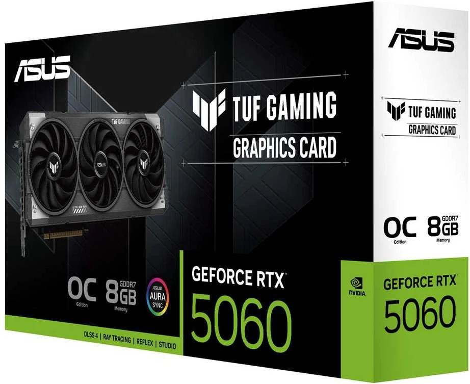Vaizdo plokštė ASUS TUF Gaming TUF-RTX5060-O8G-GAMING NVIDIA GeForce RTX 5060 8 GB GDDR7