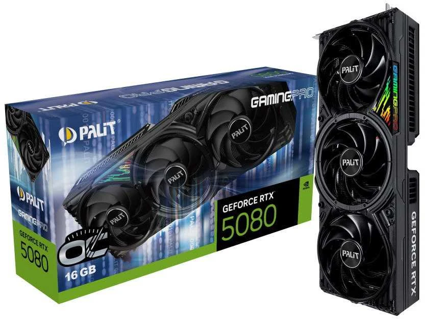 Palit GeForce RTX 5080 GamingPro 16GB OC DLSS4 vaizdo plokštė